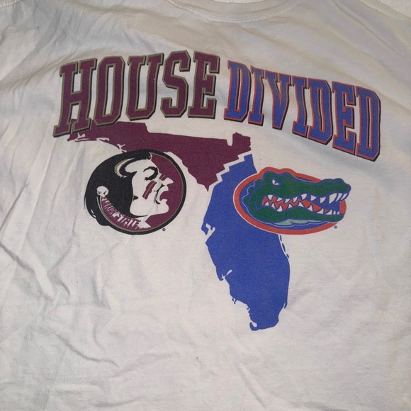 House Divided Florida Seminoles Gators T-Shirt Mens 2XL Football - Picture 4 of 4